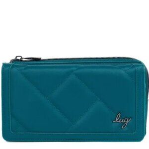 NWT LUG Surrey Satin Luxe VL (Vegan Leather) RFID Wallet - Teal